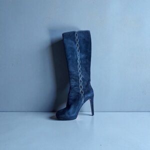 Elie Tahari Black Suede Ankle Boots